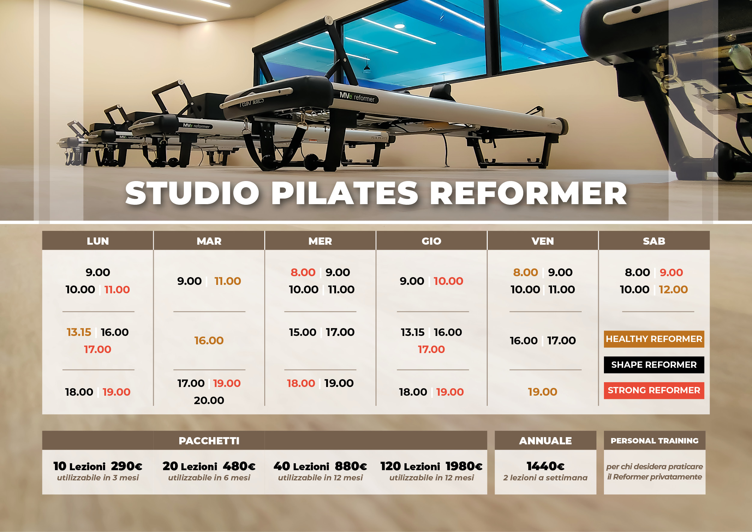 Palinsesto A5 v14 Studio Pilates Reformer